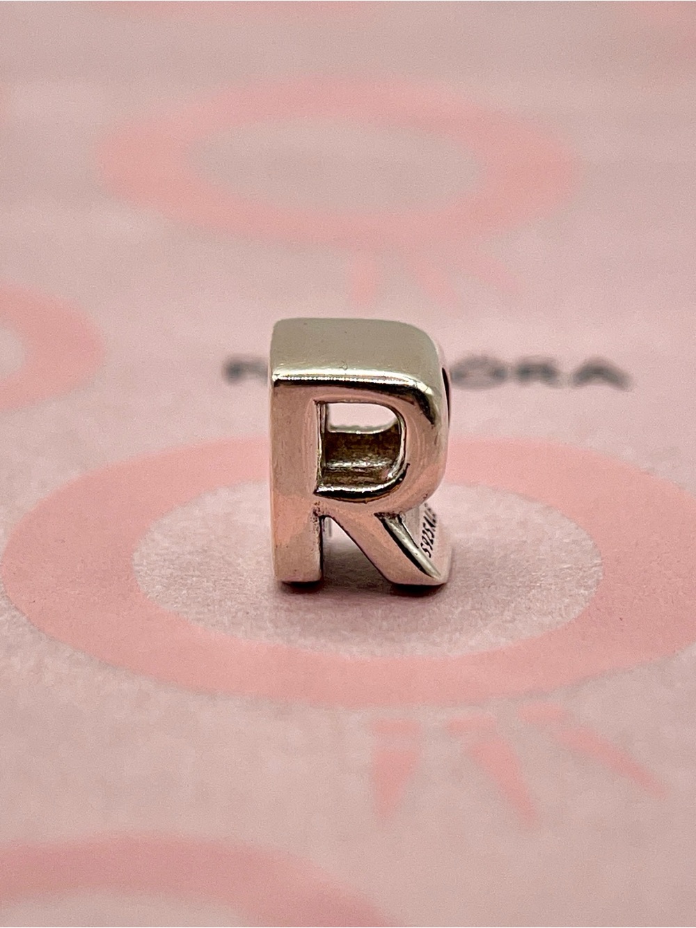 Pandora Sterling Silver Letter R Initial Alphabet Charm 797472